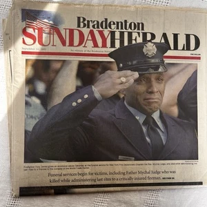 September 16,2001 Bradenton Herald 9-11 Funeral Services Begin- America Attacked - Picture 1 of 4