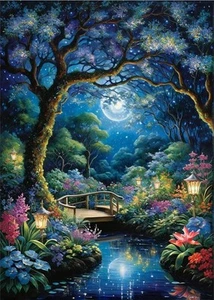 Mondlandschaft Diamond Painting Set - Bild 1 von 2