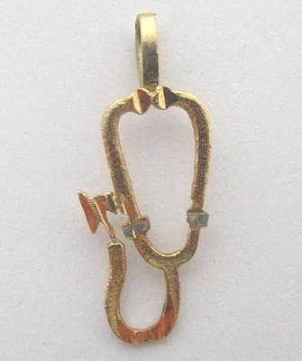 Estetoscopio médico vintage de oro amarillo de 14 k Foto 1 de 4