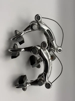 Vintage Brake Caliper Set 60-75mm Silver Center Pull Through Bolt USA Shipping:) - Image 1 of 4