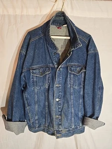 Vintage Marlboro RedStar Denim Jeans Trucker Jacke Blau Größe XL - Bild 1 von 5