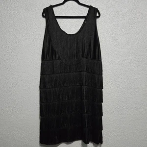 California Costumes Damen Flapper Kleid Gr. 3XL Cocktail Fransen Party 20er LBD - Bild 1 von 7