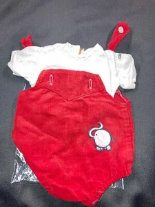 Vintage Cabbage Patch Kids/Doll Clothes - Red elephant Jumper/romper  (183) - Picture 1 of 3
