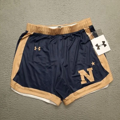 Under Armour Navy Midshipmen Basketball Shorts Size Large Blue Gold Game Adult - Image 1 of 4