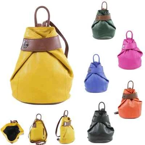 Damen Boutique weicher Kordelzugverschluss aus echtem Leder S-Medium Rucksack Rucksack Rucksack - Bild 1 von 30