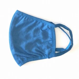 FACE MASK COTTON REUSABLE SKY BLUE COLOUR - Picture 1 of 2