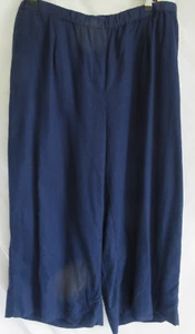 J. Jill Pure Jill Elements Pull On Linen Blend Pants Size XL Ink Blue NWT - Picture 1 of 7
