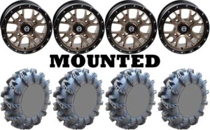 Kit 4 Gorilla Silverback MT2 Tires 30x9-14 on Moose 545X Bronze Wheels TER - Picture 1 of 5