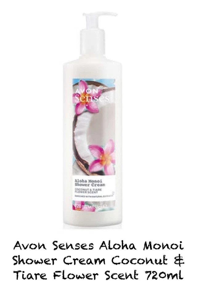 Avon Senses Aloha Monoi Shower Cream Coconut & Tiare Flower Scent 720ml - Image 1 of 1