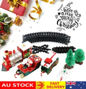 Christmas Electric LED Musical Train&Track Set Toys Kids Party Gift Home Decor - Picture 1 of 9