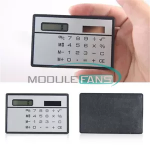 2PCS 8 Digits Ultra Thin Mini Slim Credit Card Solar Power Pocket Calculator - Picture 1 of 6