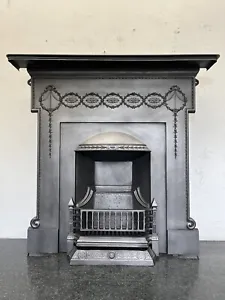Original Restored Antique Cast Iron Edwardian Fireplace Medium Bedroom (AF069) - Picture 1 of 9