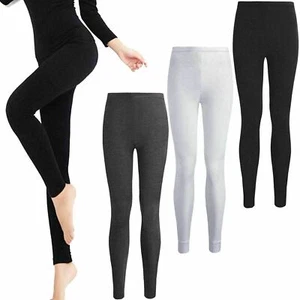 DAMEN THERMO LANGE JOHNS UNTERWÄSCHE WINTER SKI LEGGINGS UNTERTEIL Größe 8-22 - Bild 1 von 4