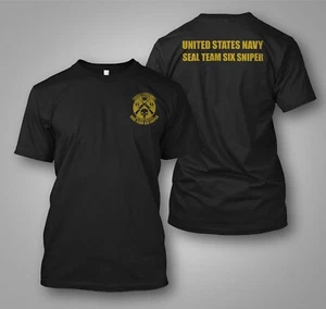 NAVY Seal Team Six Sniper - Custom Men's front and back T-Shirt Tee - Picture 1 of 4