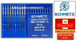 SCHMETZ PFX134LR 135X8 RTW 134LR NM:100SIZE:16 INDUSTRIAL SEWING MACHINE NEEDLES - Picture 1 of 4