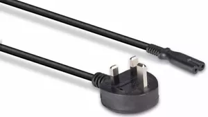 Figurka 8 ośmiu brytyjskich sieci sieci C7 Kabel zasilający TV, drukarka, radio 3-pinowa wtyczka 1M. - Zdjęcie 1 z 3