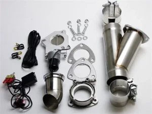 Corte de escape electrónico Granatelli de acero dulce aluminizado de 2,25 pulgadas con ajuste antideslizante - Imagen 1 de 4