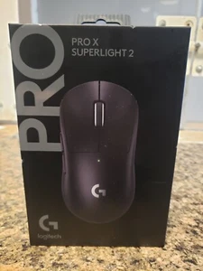 Logitech PRO X SUPERLIGHT 2 Wireless Gaming Mouse 910-006628 Black NEW SEALED - Picture 1 of 10