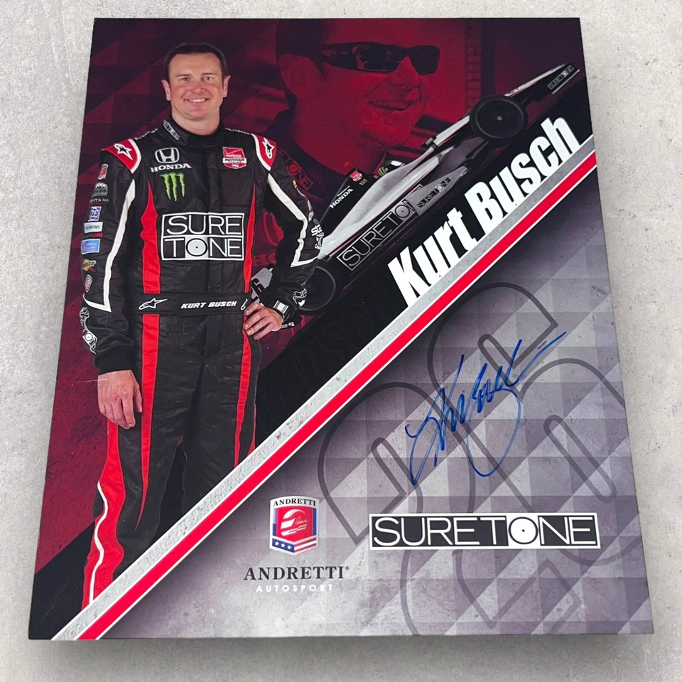 Foto autografiada de Kurt Busch NASCAR TONO SEGURO 2014 INDY 500 ANDRETTI AUTOSPORT Foto 1 de 2
