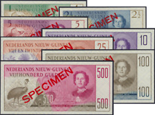 Netherlands New Guinea1954 complete Specimen set of 7 in UNC, pick 11S-17S