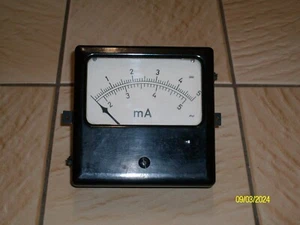 Großes Einbaumessinstrument 0 bis 5 mA Vintage - Bild 1 von 3