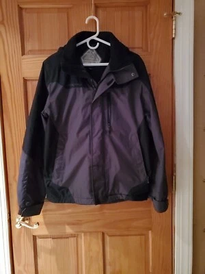 Abrigo ZeroXposur Hombre Talla S Forrado Negro Cremallera Completa Chaqueta de Invierno con Capucha Extraíble Foto 1 de 4