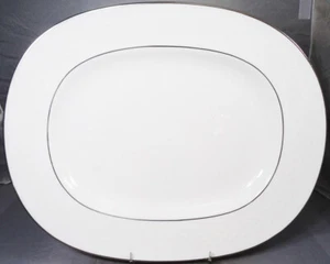 SILVER LAUREL S734 by Minton Rectangular Platter 13" NEW NEVER USED made England - Picture 1 of 4