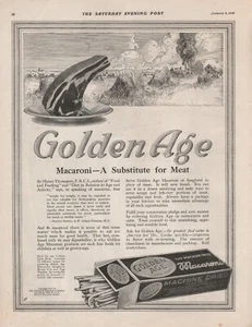 1918 Vintage GOLDEN AGE Macaroni Food Print Ad - Picture 1 of 1