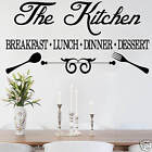 KITCHEN, Wall Sticker, Transfer, DECAL WallArt in 18 colours vinyl decal