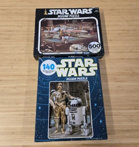 Vintage Kenner Star Wars Puzzles Lot Of 2 Complete - Picture 1 of 3