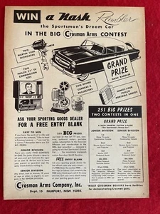 Vintage 1954 Print Ad Crosman Arms Corp. Nash Rambler Contest Giveaway Ad - Picture 1 of 7