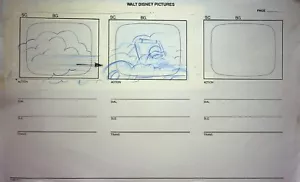 Quack Pack 1996 Producción de TV Donald Duck Dibujado a Mano Storyboard Página Disney - Imagen 1 de 3