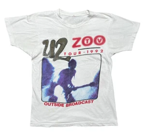 Vintage U2 T Shirt Zoo TV Tour 1992 Large 1990s Outside Broadcast Vtg - Picture 1 of 7