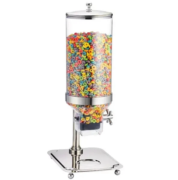TableCraft 69 50 oz.Polycarbonate Cereal Dispenser w/ Stainless Steel Base - Image 1 of 1