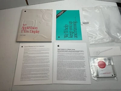 Vintage AppleVision 1710AV Display User Guide W/ 690-2705-A Software - Image 1 of 4