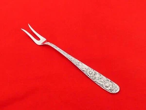 Kirk Sterling Silver Repousse Pickle Fork Y-24 - Picture 1 of 4