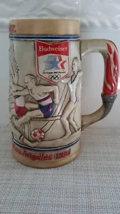 Vintage 1980 Budweiser Bier Stein 6,5" Höhe 1984 Los Angeles Olympische Spiele EUC - Bild 1 von 9