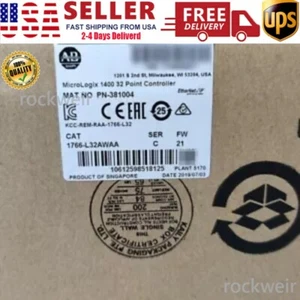 New Factory Sealed AB 1766-L32AWAA MicroLogix1400 32Point Controller US Free Tax - Picture 1 of 4