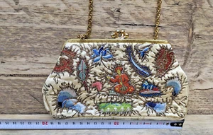Bolso de noche vintage con hilo dorado y tapiz - Imagen 1 de 24