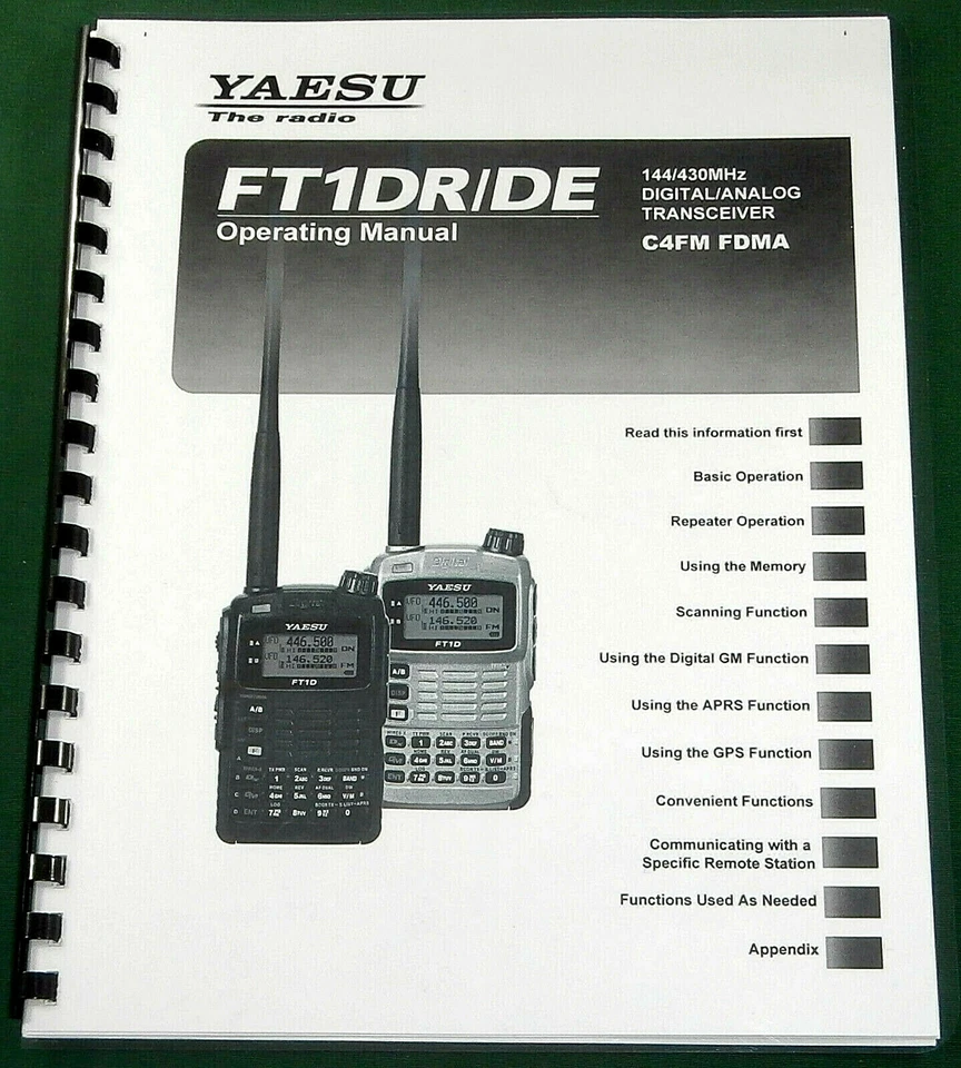 Yaesu FT1DR/DE Instruction Manual - Premium Card Stock Covers & 28lb Paper! - Image 1 of 1