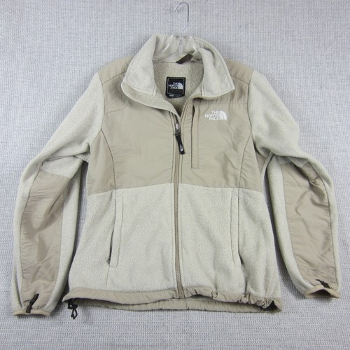 VETEMENTS Giacca The North Face donna piccola beige Denali full zip manica lunga pile accogliente