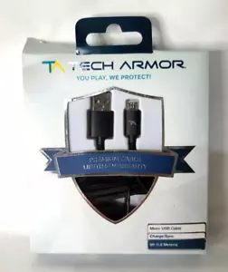 Cable de carga/sincronización Tech Armor Hi Speed Micro USB 3.0 - 6 pies (1,8 M) negro - Imagen 1 de 6