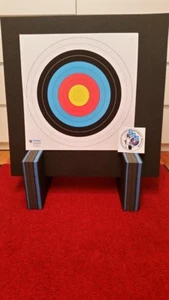 Zielscheibe 80x80x7 Ständer Bogenschießen Bogenauflage Scheibennägel Set Recurve - Bild 1 von 5