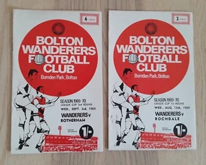 Bolton Wanderers 1969/70 Home League Cup Programmes select from menu - Picture 1 of 3