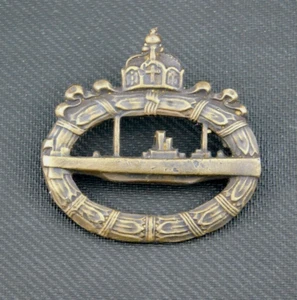 3129 WW1 U-BOOT BADGE GERMAN KAISERLICHE MARINE KRIEGSABZEICHEN 1918 KAISERREICH - Bild 1 von 4