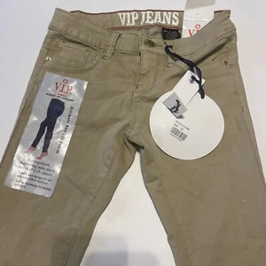 Jeans skinny VIP donna taglia 1/2 denim elasticizzato beige ultimo sollevamento del culo vedi det - Foto 1 di 13