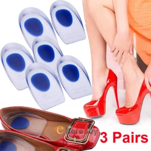 Silicone Heel Support Shoe Pads Gel Orthotic Plantar Care Insert Insoles Cushion - Picture 1 of 13