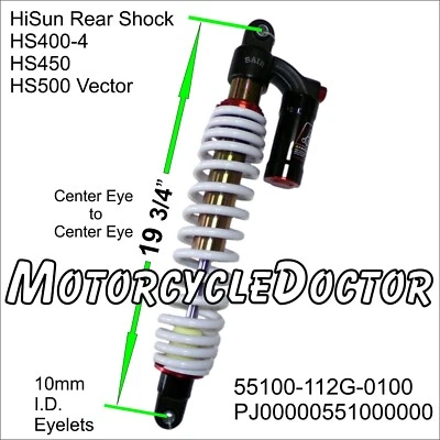 SHOCK, REAR,HiSun, Absorber, Air Shock,UTV,400,450,500 Vector, Coleman,Gas Shock - Image 1 of 3