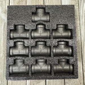 1/2" Pipe Fitting Tee, Home TZH DN15 Threaded Gray Junctions of Metal for Pipes - Picture 1 of 10