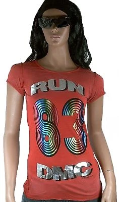 Amplified Official Run DMC Metallic Print 1983 Rock Star Tunic Vip T-SHIRT S - Image 1 of 3